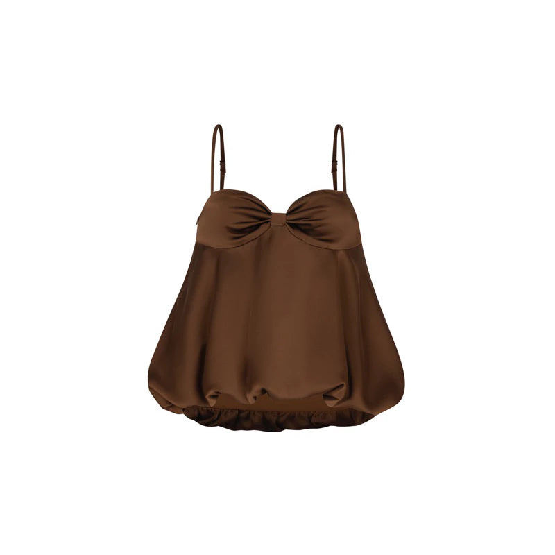 Satin Bow Bubble Top