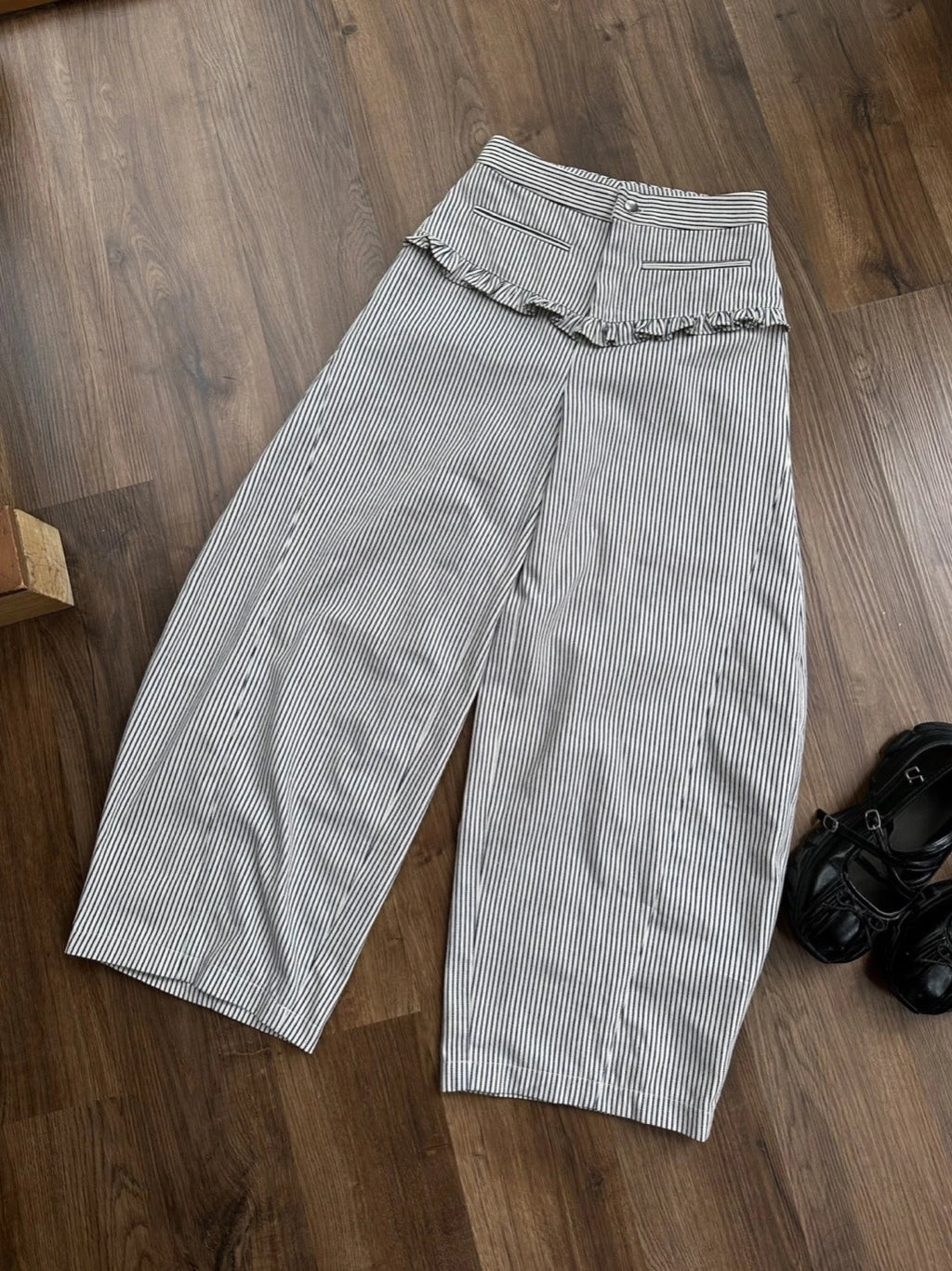 Striped Denim Pants