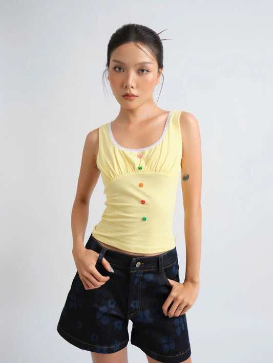 Polkadot Yellow Top