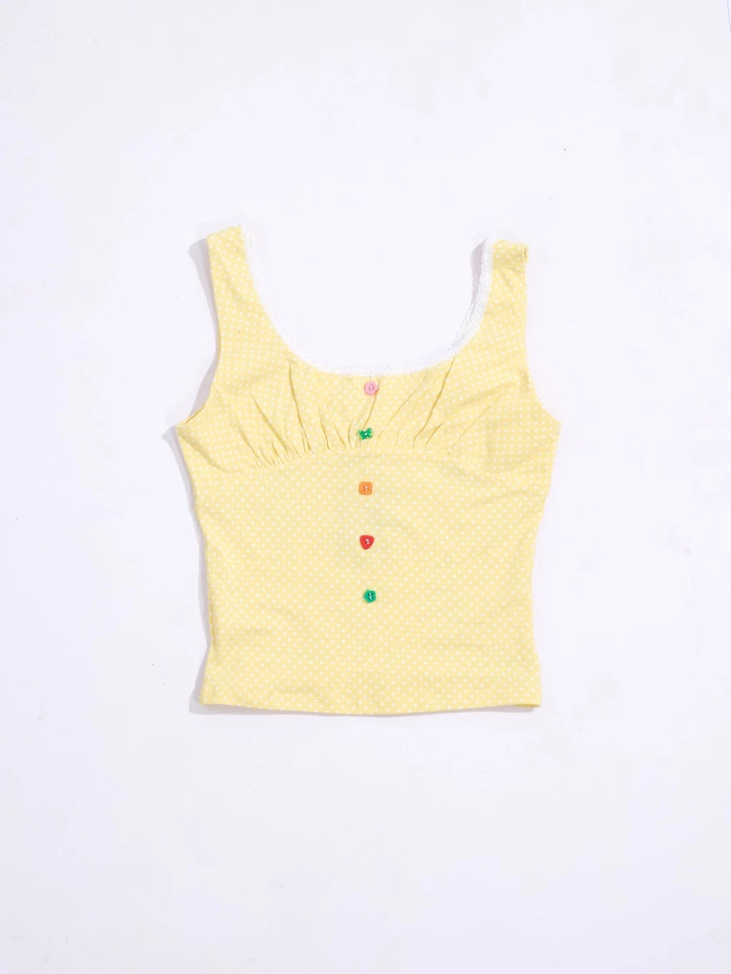 Polkadot Yellow Top