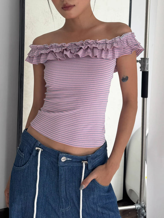 Ruffle Pink Top