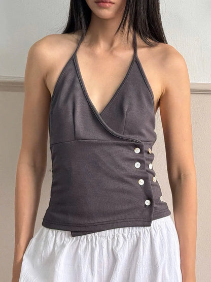 Nacre Button Halter