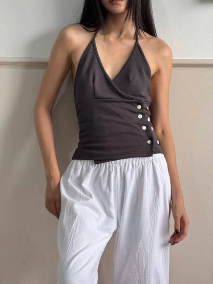 Nacre Button Halter