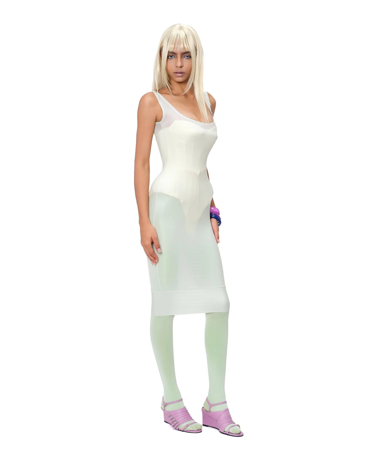 Pastel Sheer Cover Dress