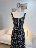 Celina Dress – Black Polka