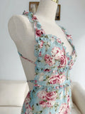 Selene Dress – Rose On Blue