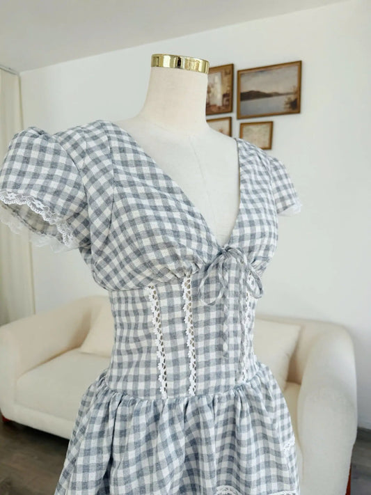 Alina Dress – Moonlight Check