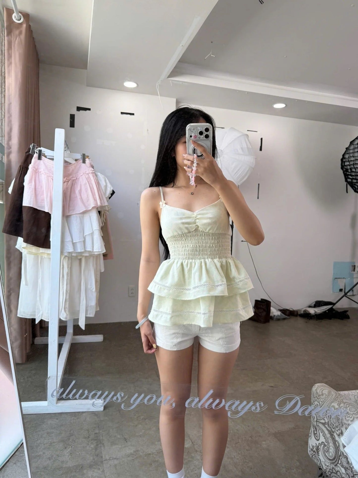 Jennie Mint Top